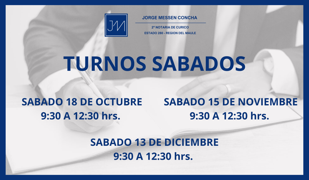 PopUp Banner Sabados Notaria Messen